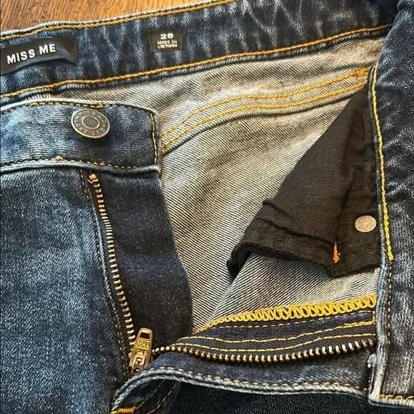 Miss Me Jeans Straight Leg  Patchwork Size 28 - Picture 10 of 12